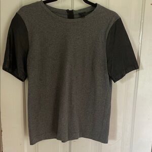 J. Crew Gray and Black Short Sleeve Tee